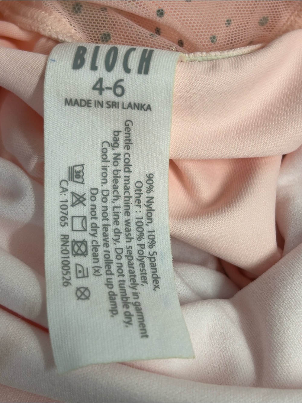 Bloch Light Pink Dancewear Leotard - Picture 4 of 4